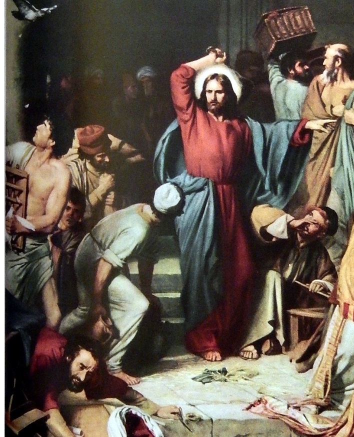 Christ Casting Out the Money Changers at the Temple. Click to enlarge. 