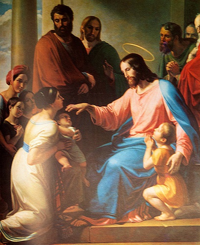 Christ Jesus with the children. Click to enlarge. See below for provenance.