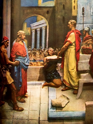 Jesus before Pilate, painter unknown.