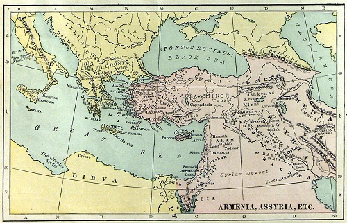 Map of Armenia, Assyria, Etc. Click to enlarge.