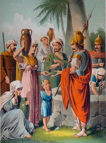 Children of Israel buying water from the descendants of Esau. Click to enlarge.