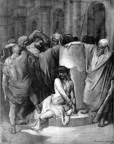The Scourging of Jesus, by Gustave Dor. Click to enlarge. See below for provenance.